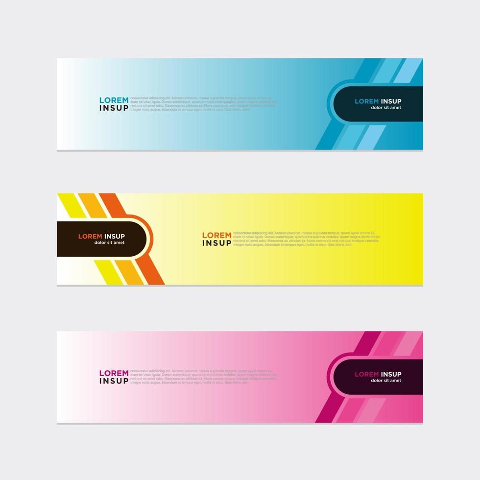 Modern vector banner web background abstract design template