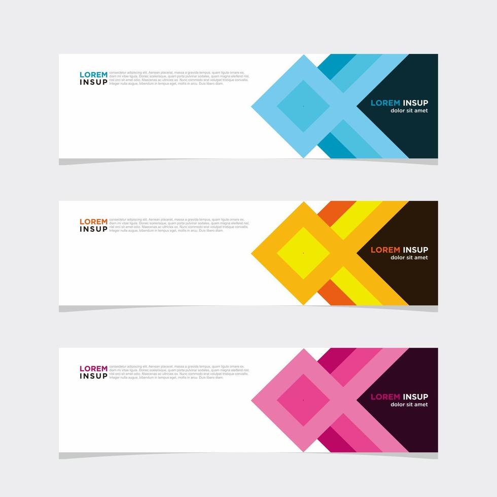 Modern vector banner web background abstract design template