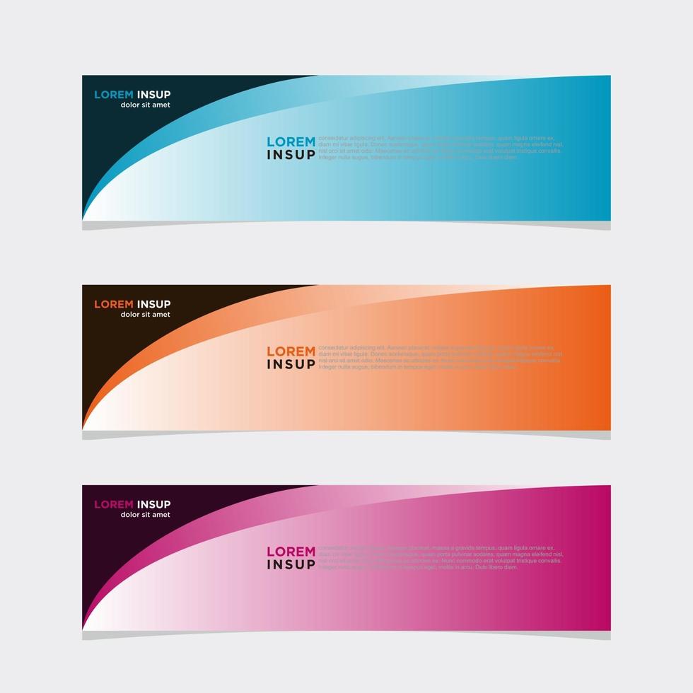 Modern vector banner web background abstract design template