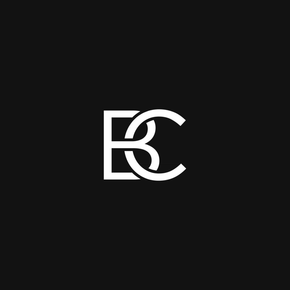 bc logo monograma plantilla de diseño moderno vector