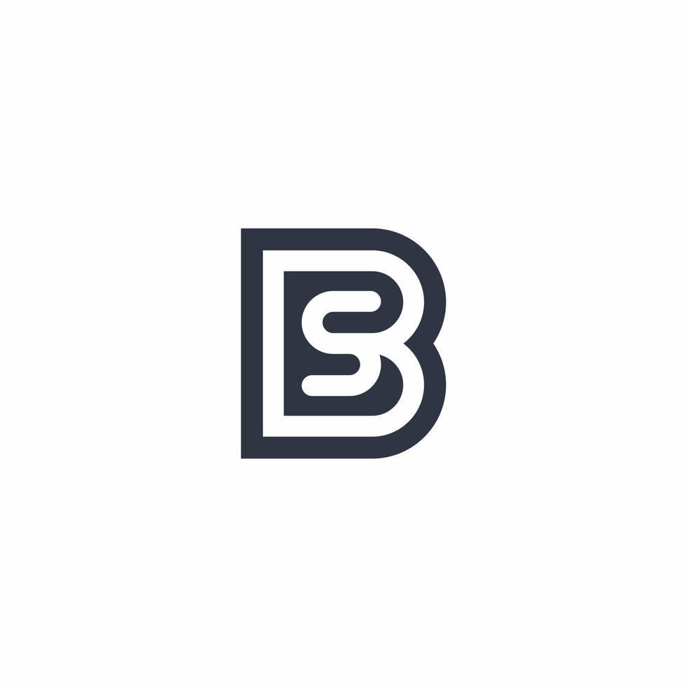 bs logo monogram plantilla de diseño moderno vector