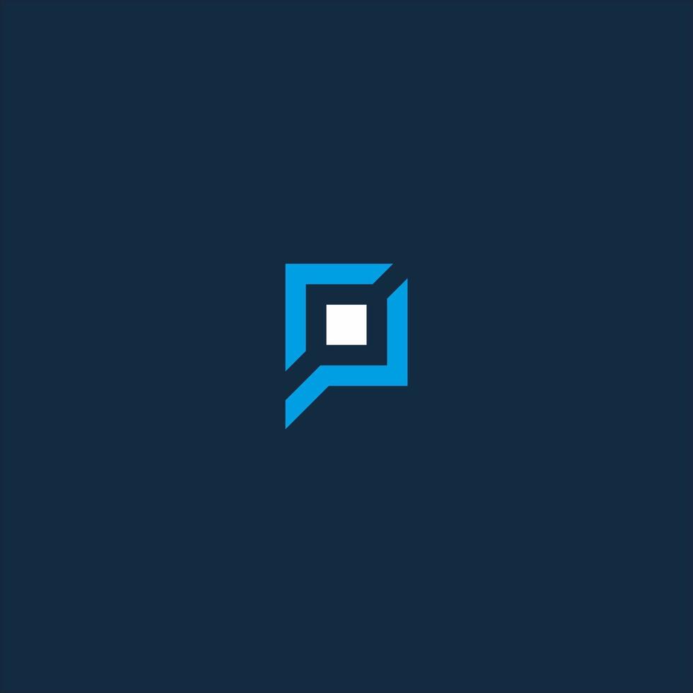 P Logo monogram modern design template vector