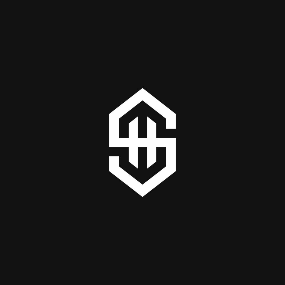 SH Logo monogram modern design template vector