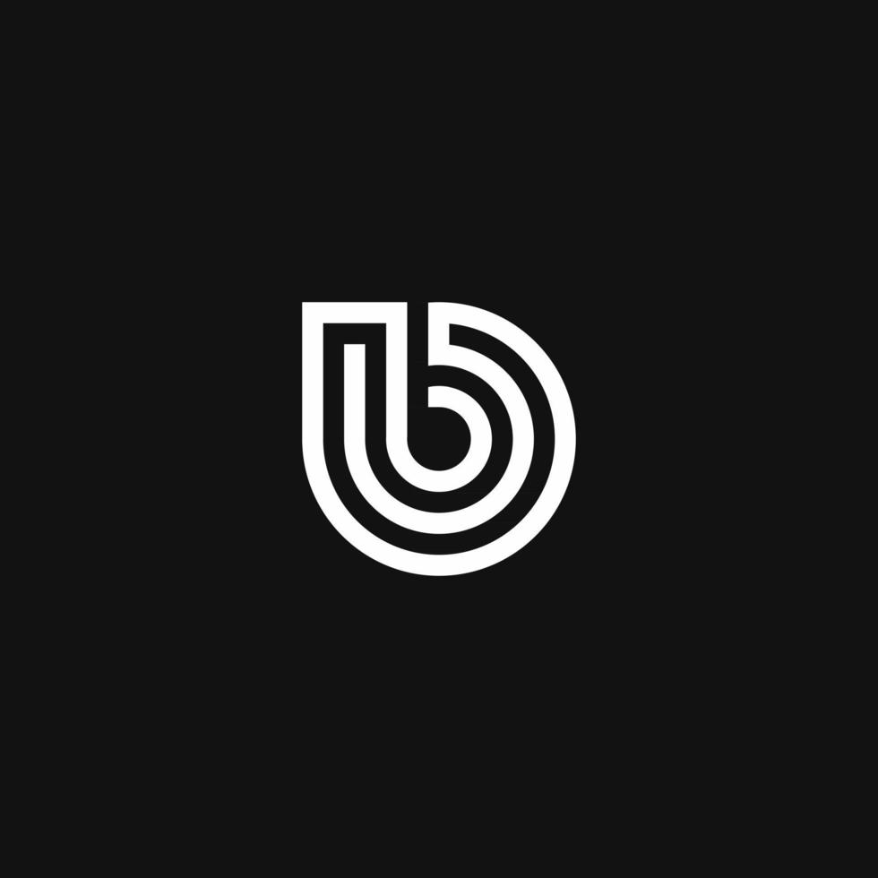 B Logo monogram modern design template vector