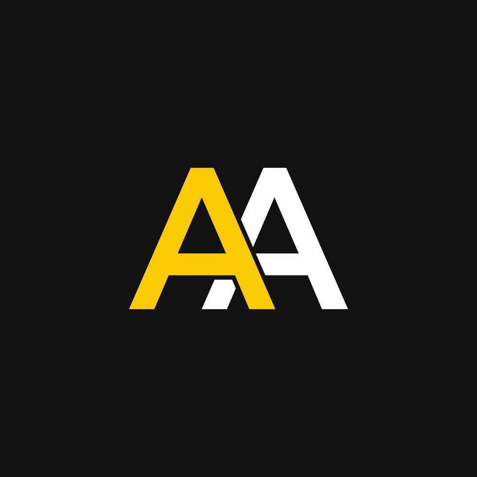 aa logo monograma plantilla de diseño moderno vector