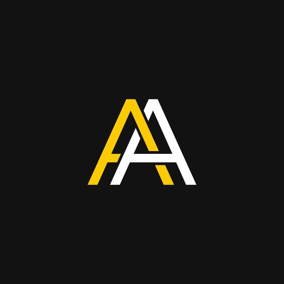 aa logo monograma plantilla de diseño moderno vector