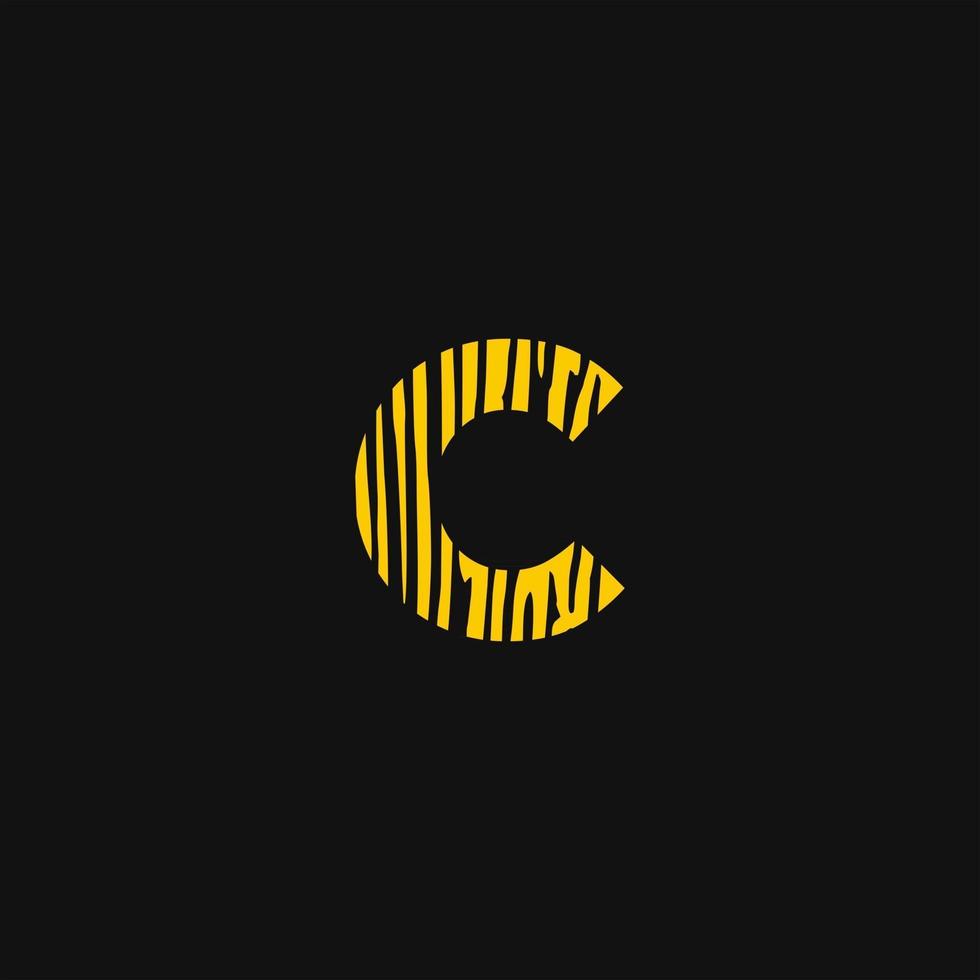 c logo monograma plantilla de diseño moderno vector