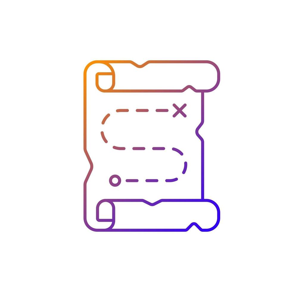Map gradient linear vector icon