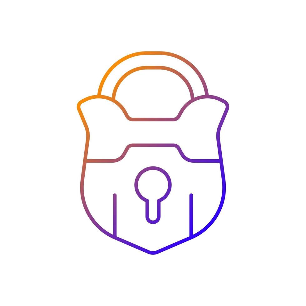 Lock gradient linear vector icon