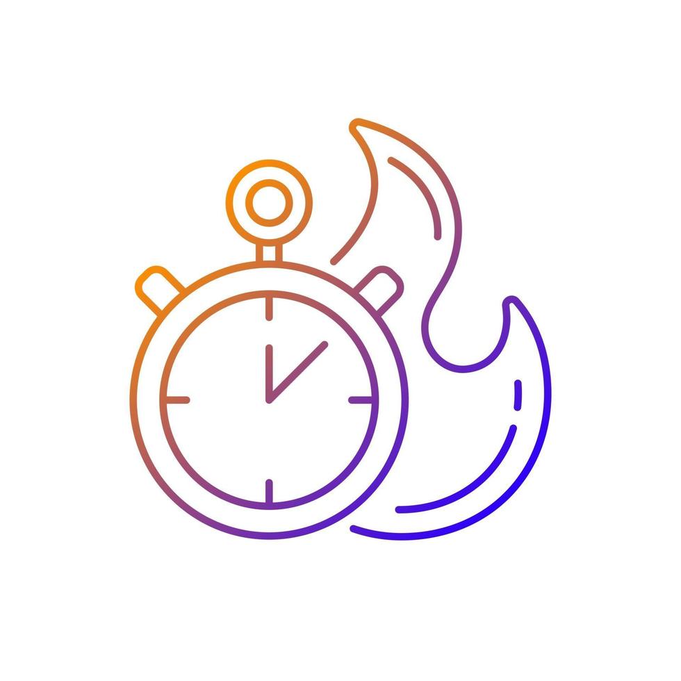 Time limit gradient linear vector icon