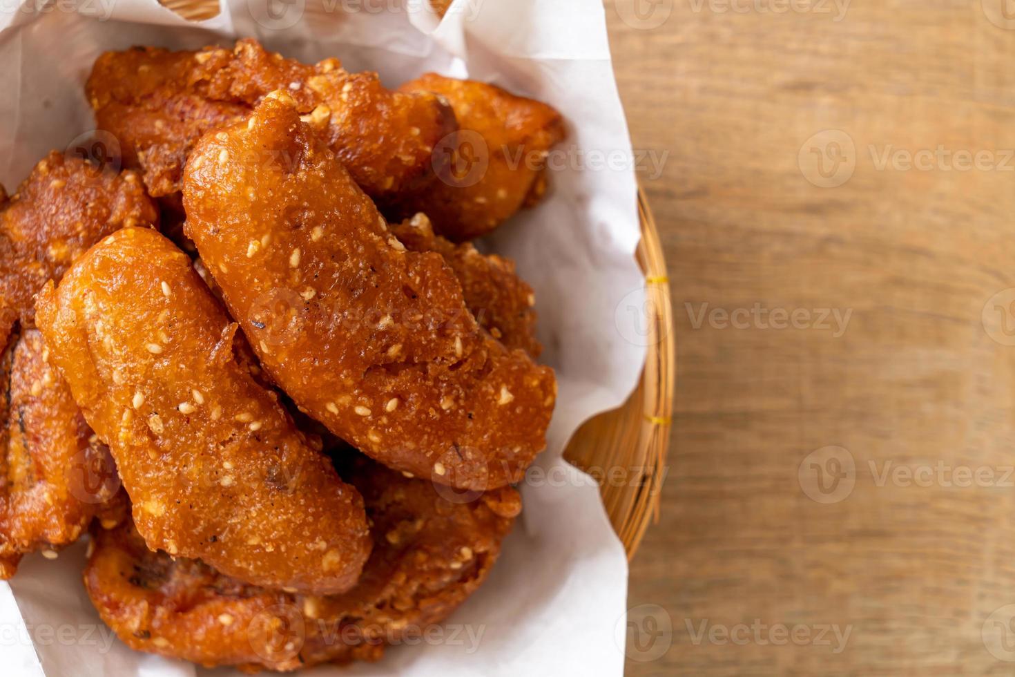 Deep fried bananas with sesame - Thai food style photo