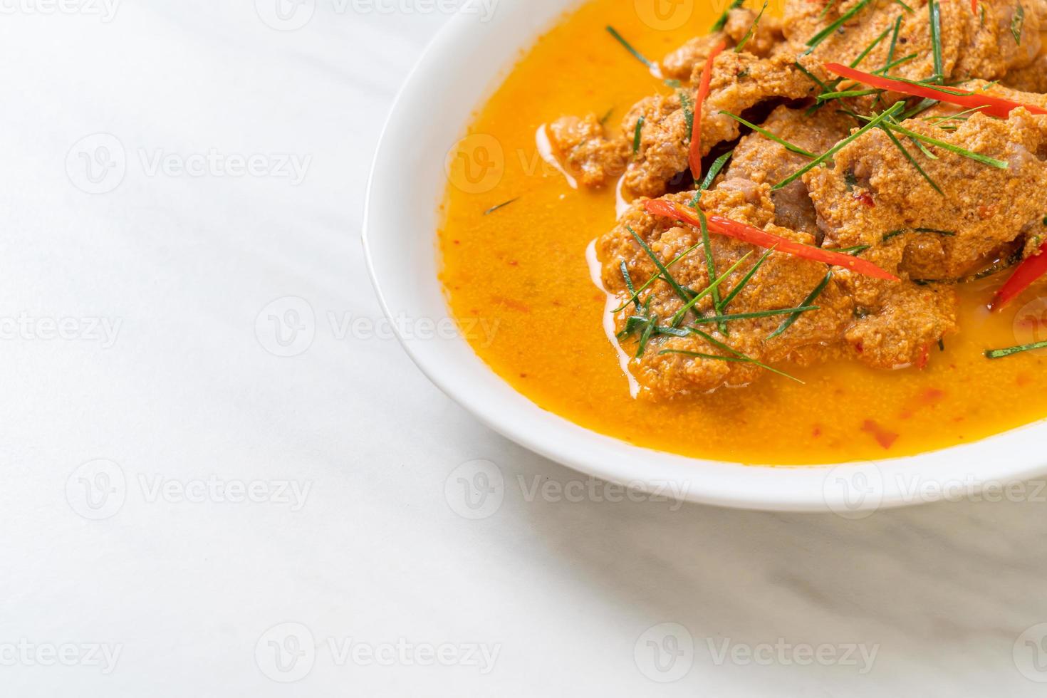 Panang curry with pork photo