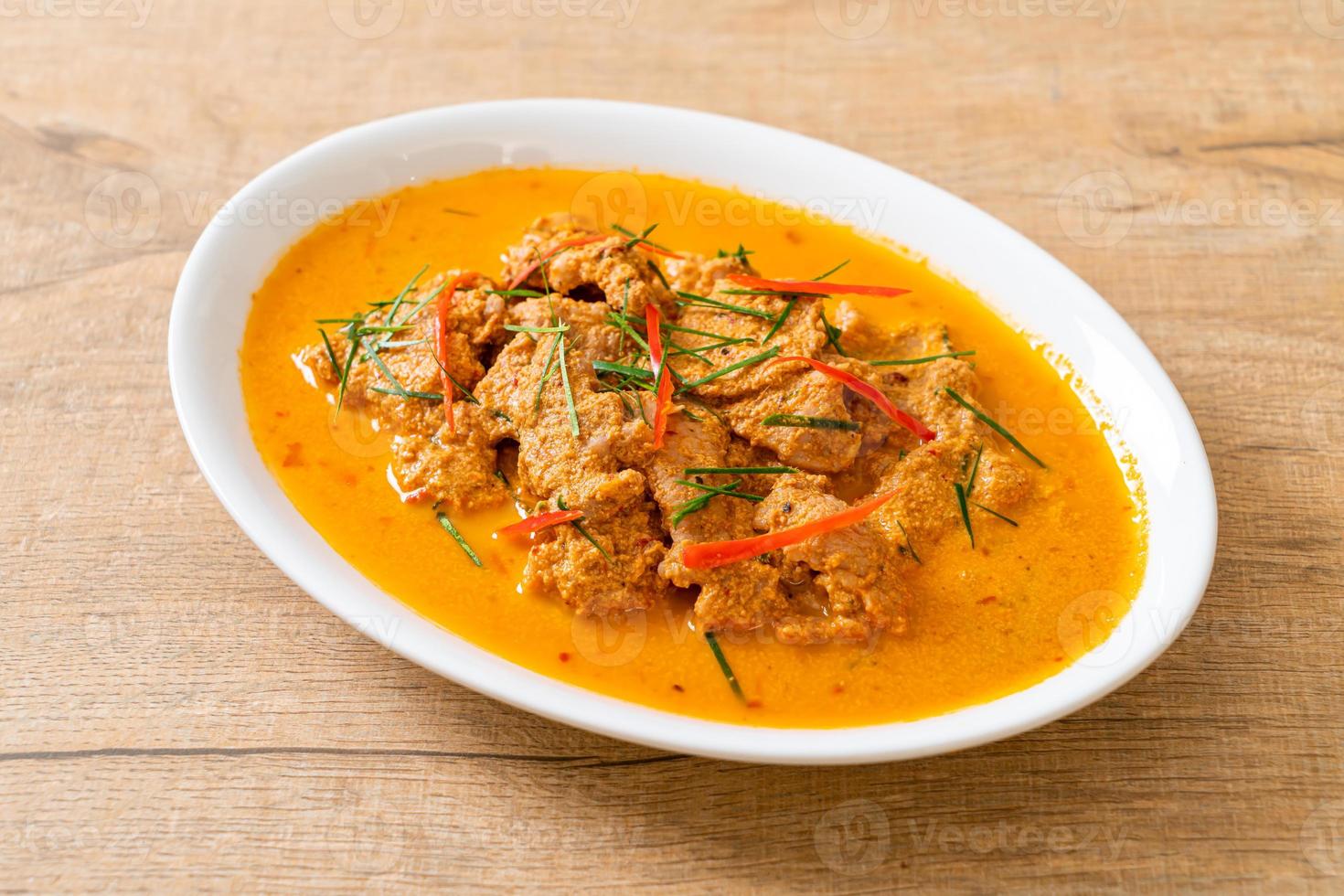 Panang curry with pork photo