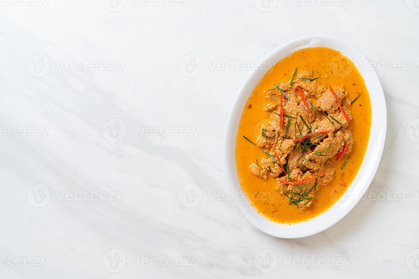 Panang curry with pork photo