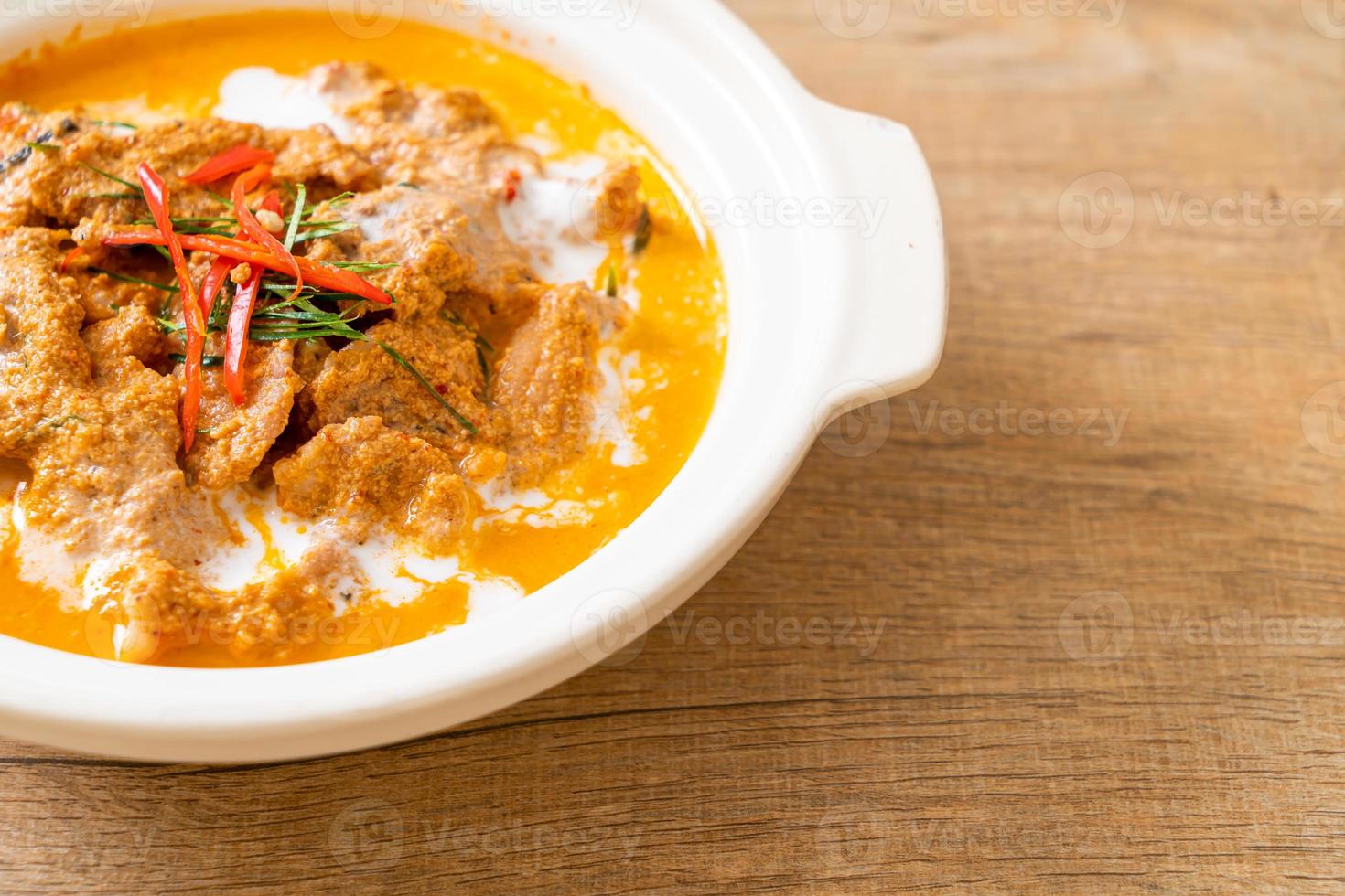 Panang curry with pork photo