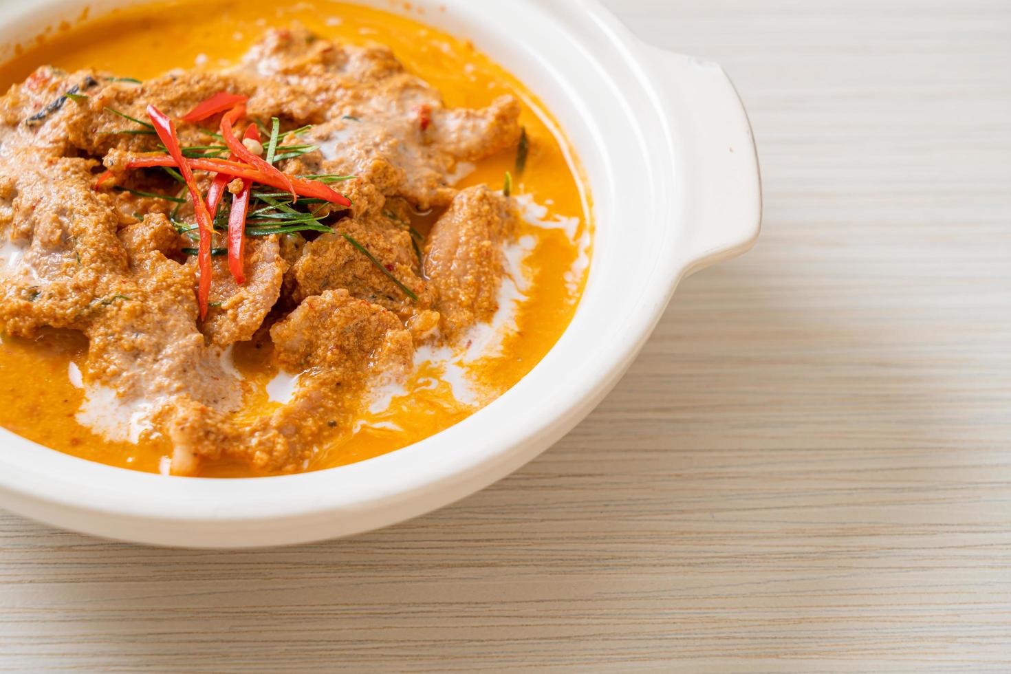 Panang curry with pork photo