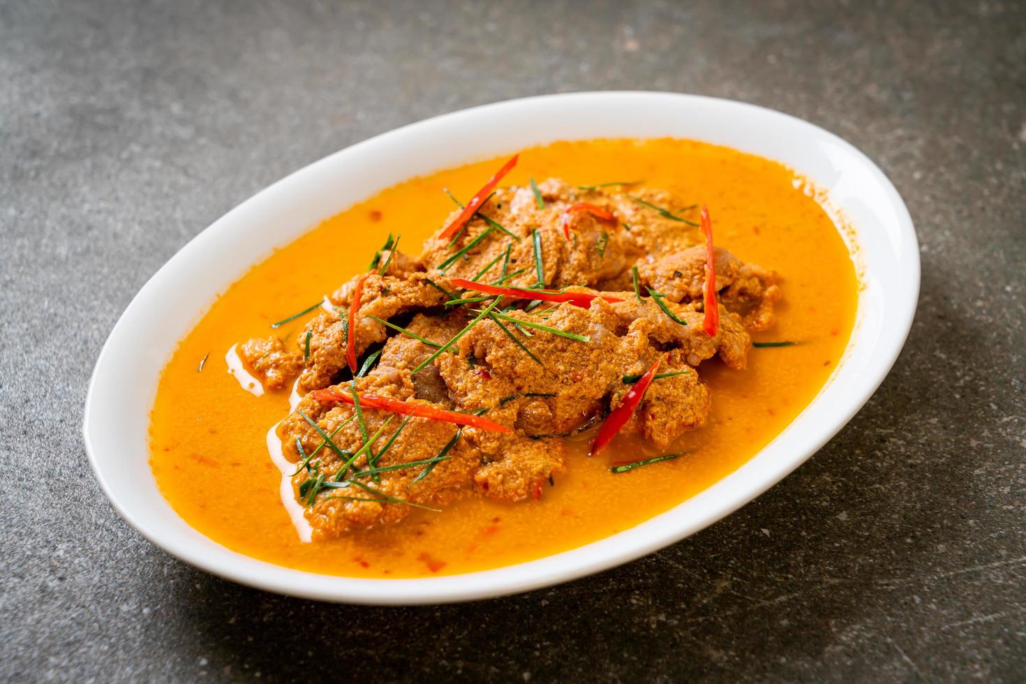 Panang curry with pork photo