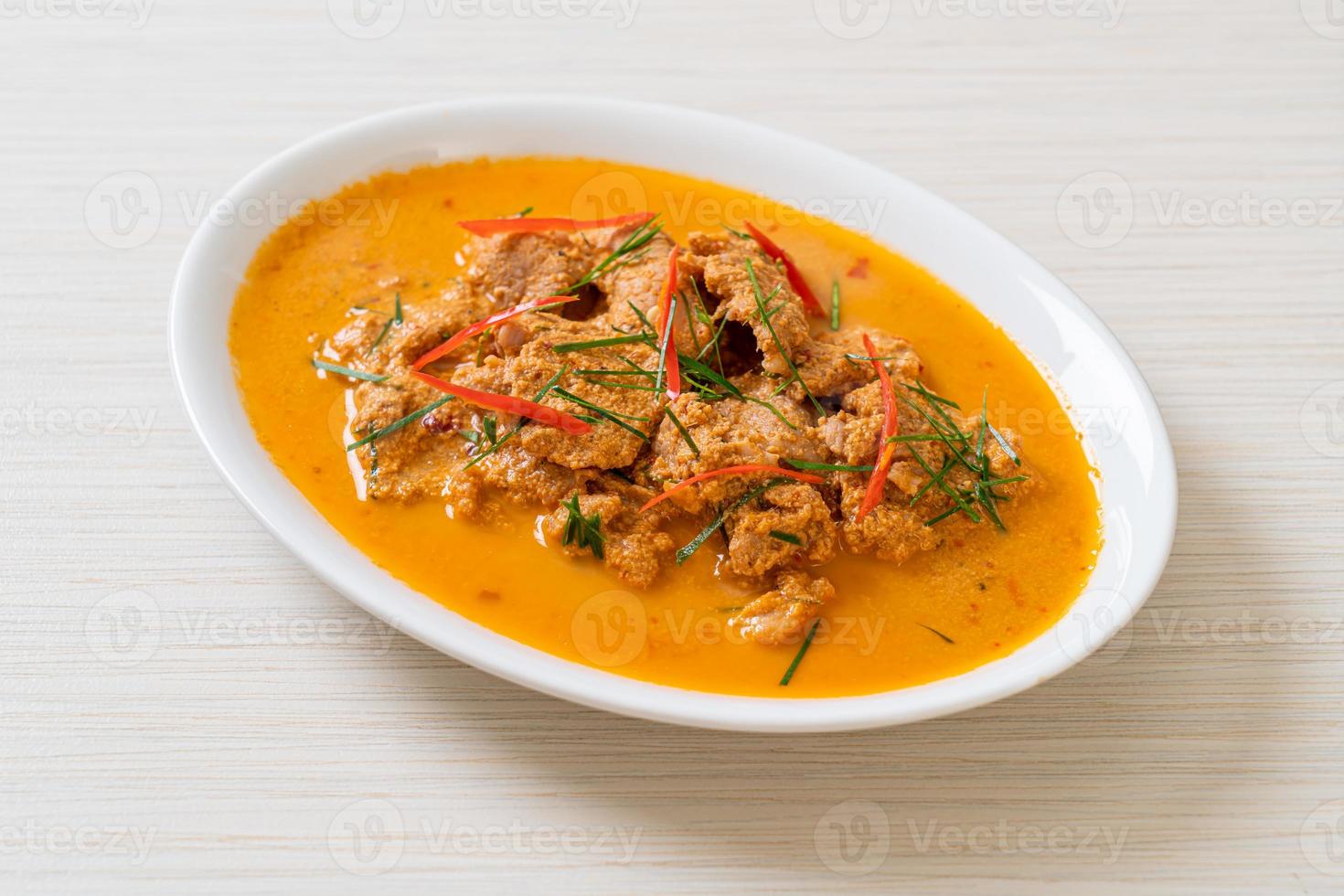 Panang curry with pork photo