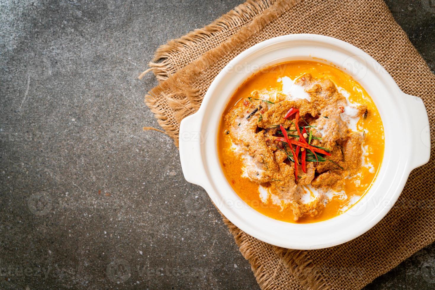 Panang curry with pork photo
