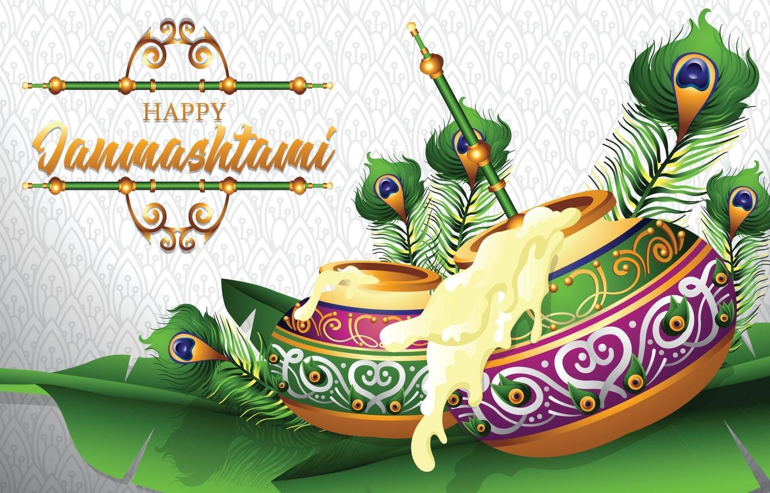 Janmashtami Background Concept vector