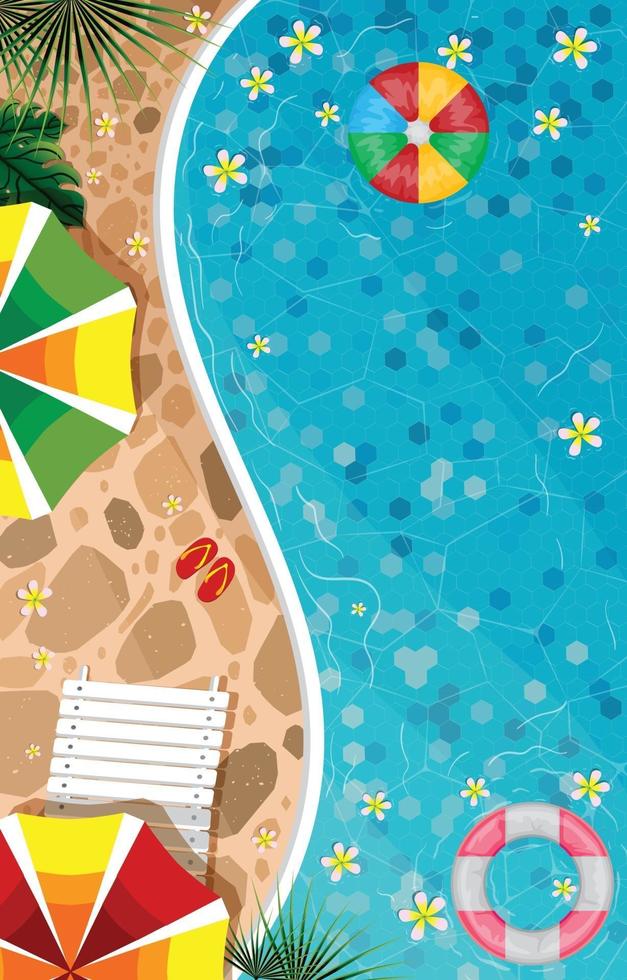 concepto de fondo de piscina de natación vector