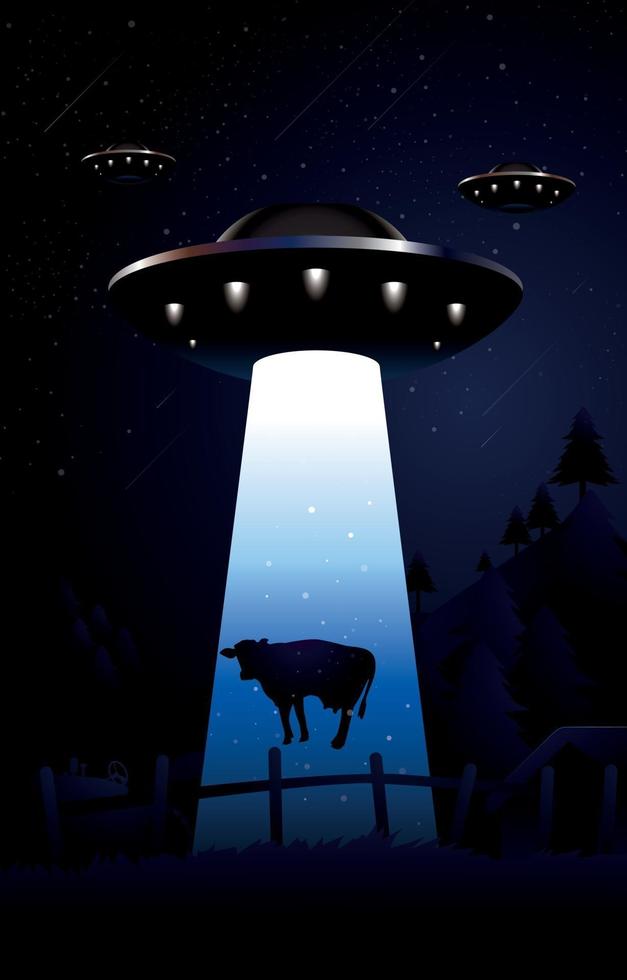 Ufo Background Concept vector