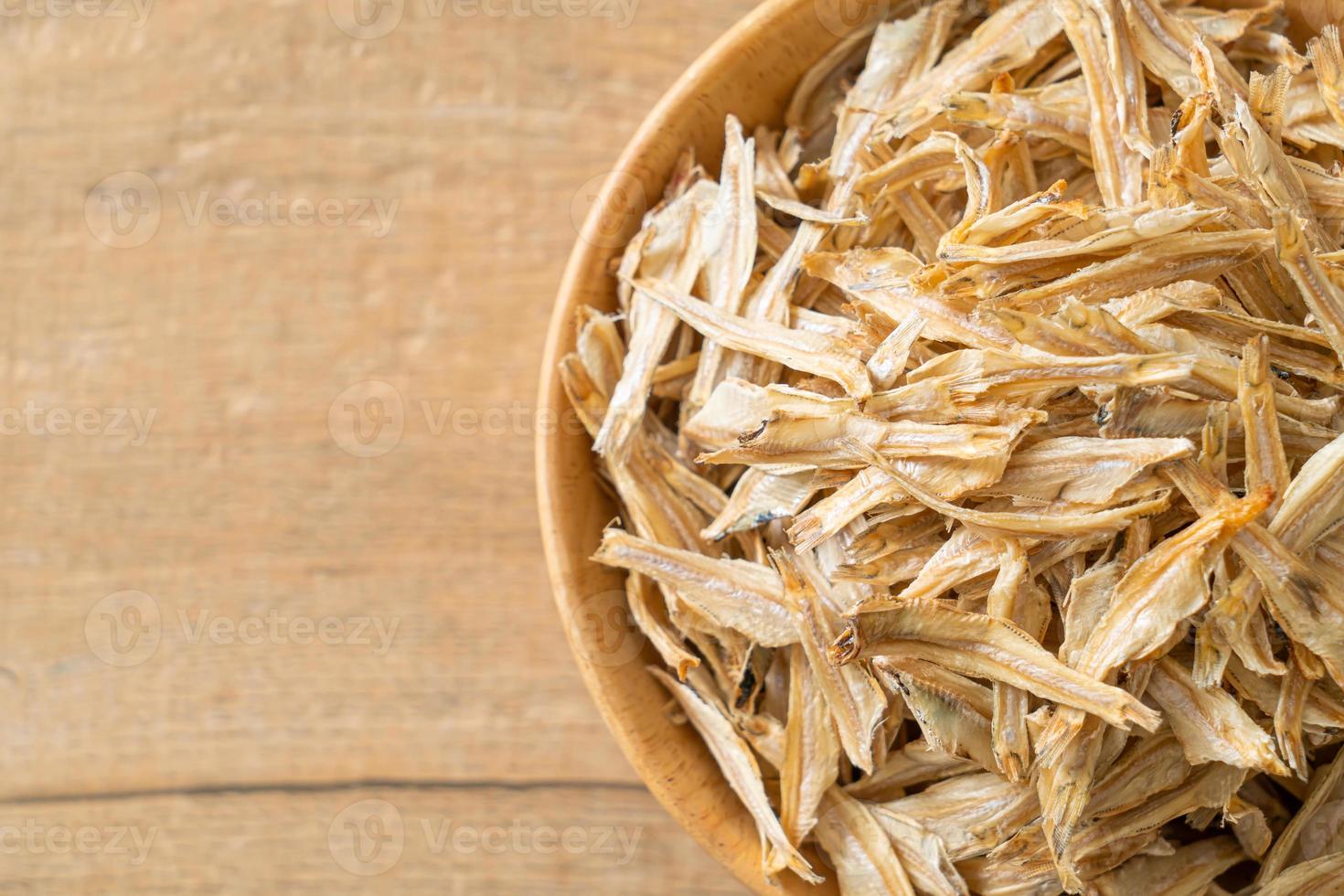 Dried small crispy baked fish photo