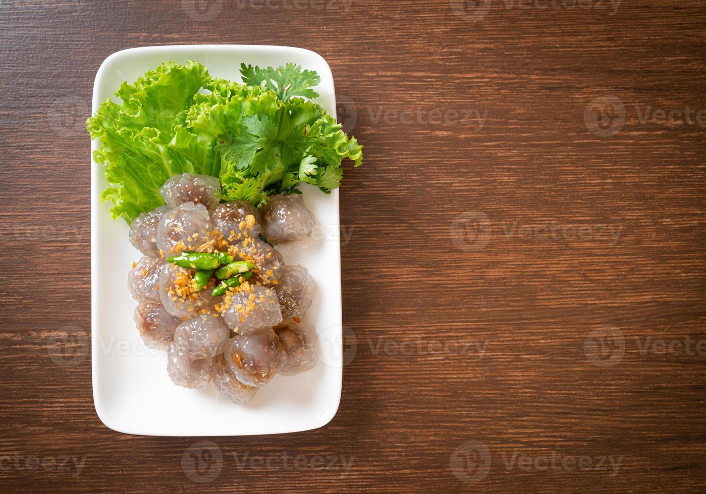 albóndigas de tapioca al vapor con cerdo foto