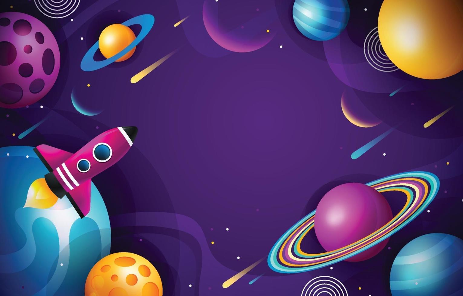 Colorful Space Background vector