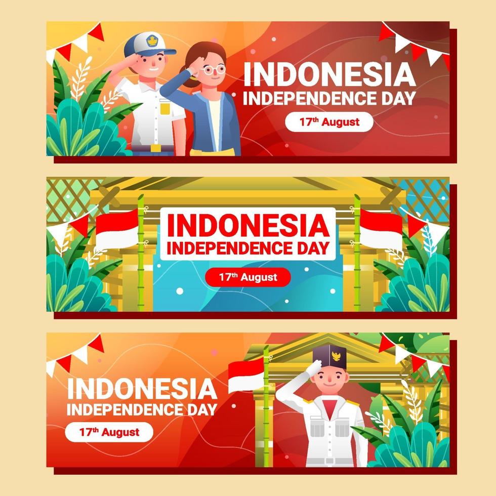 Indonesia Independence Day Teenager Ceremony vector