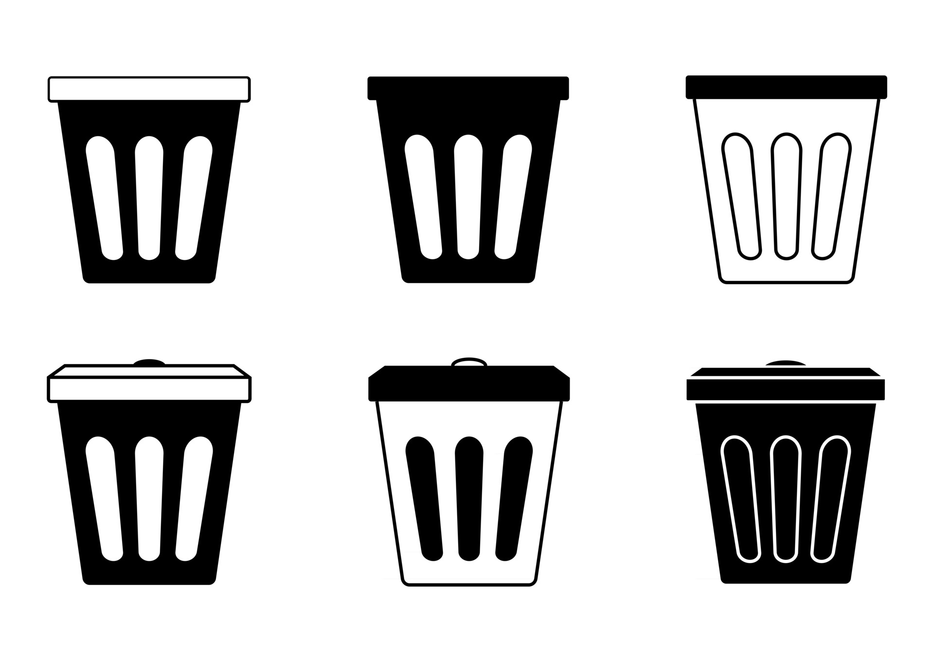 Trash bin, plastic. Collection baskets for garbage. Waste container