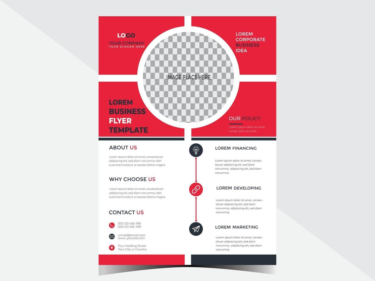 Corporate Multipurpose Business Flyer Design Template for your business services or event vector