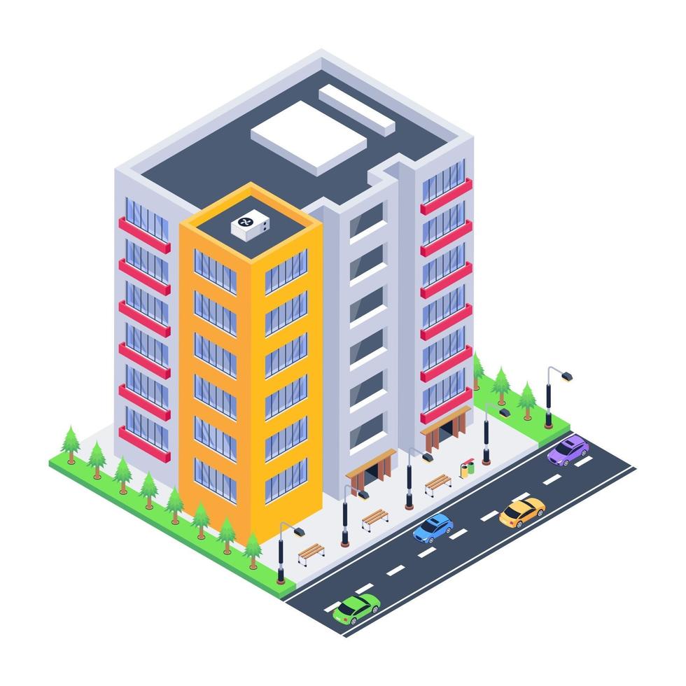 Office Building and Workplace vector