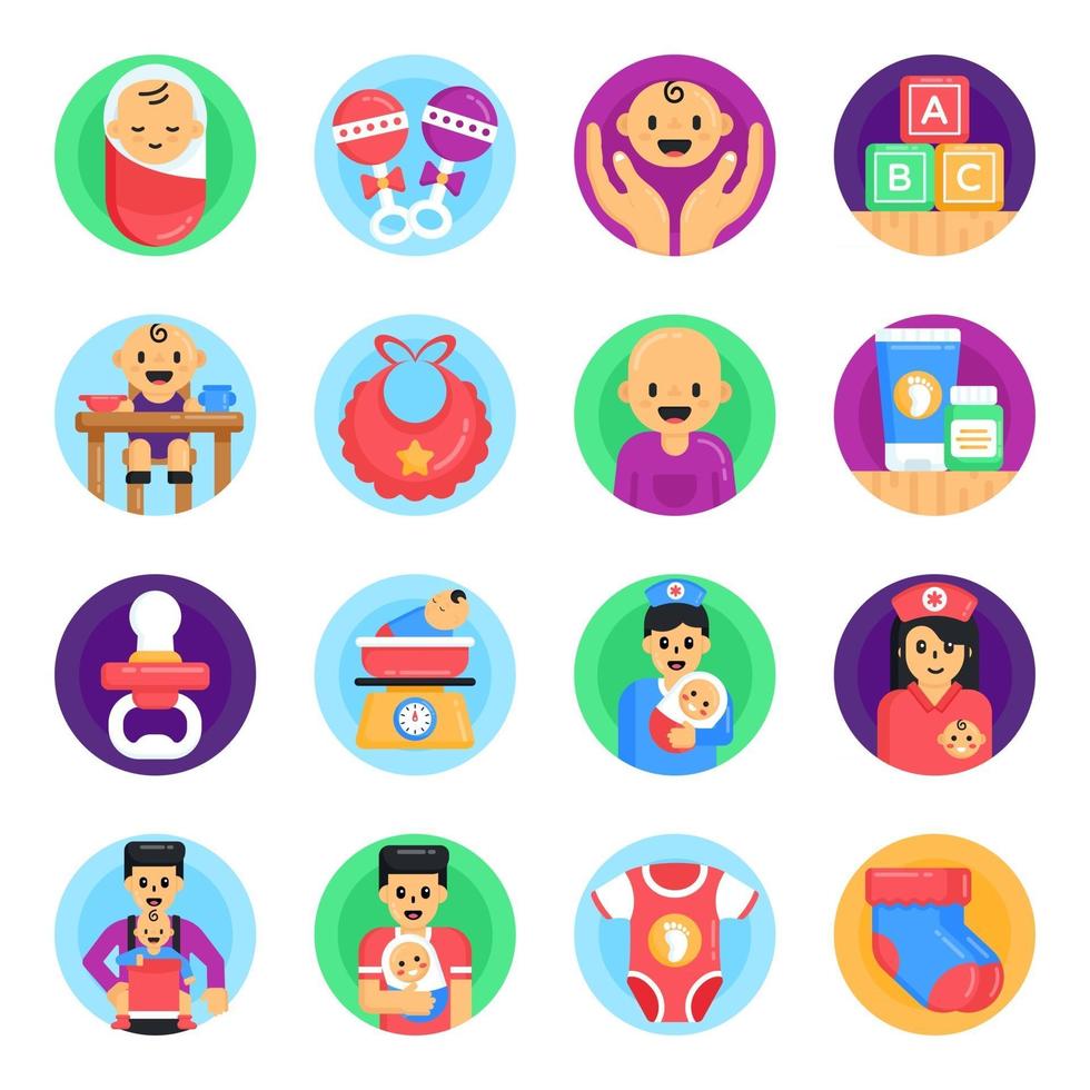 Pack of Child Care vector