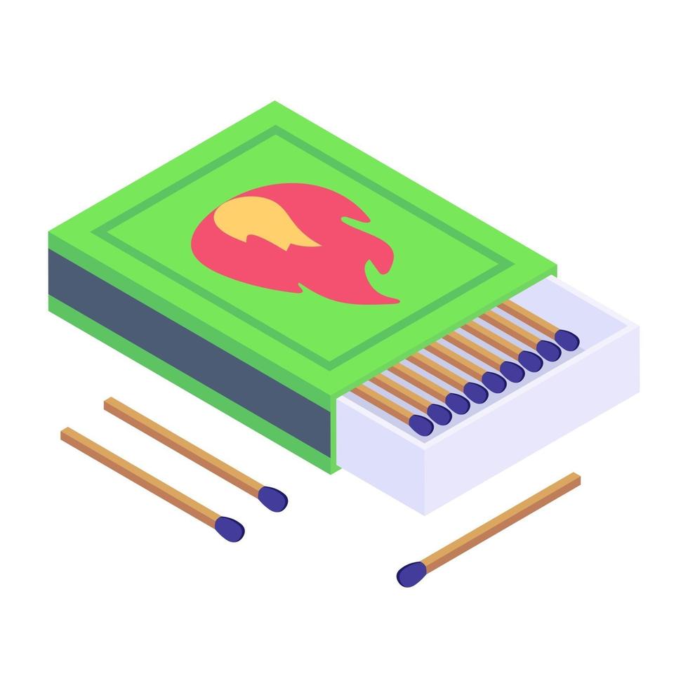 Match Box Camping Accessory vector