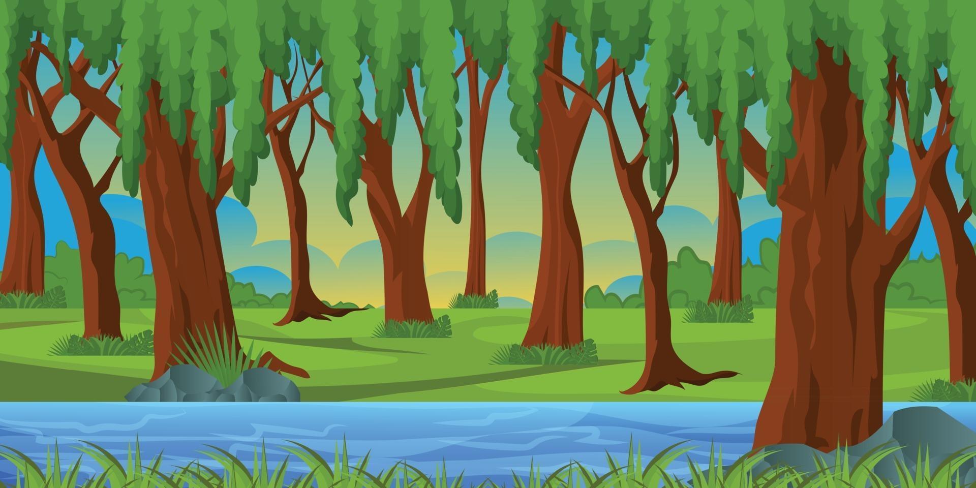 Nature Woodland Background vector