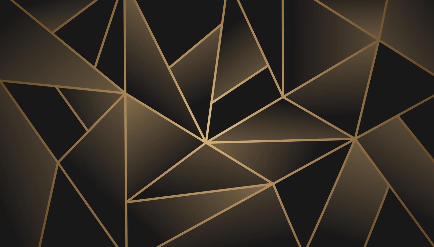 Modern mosaic background in black and gold. vector