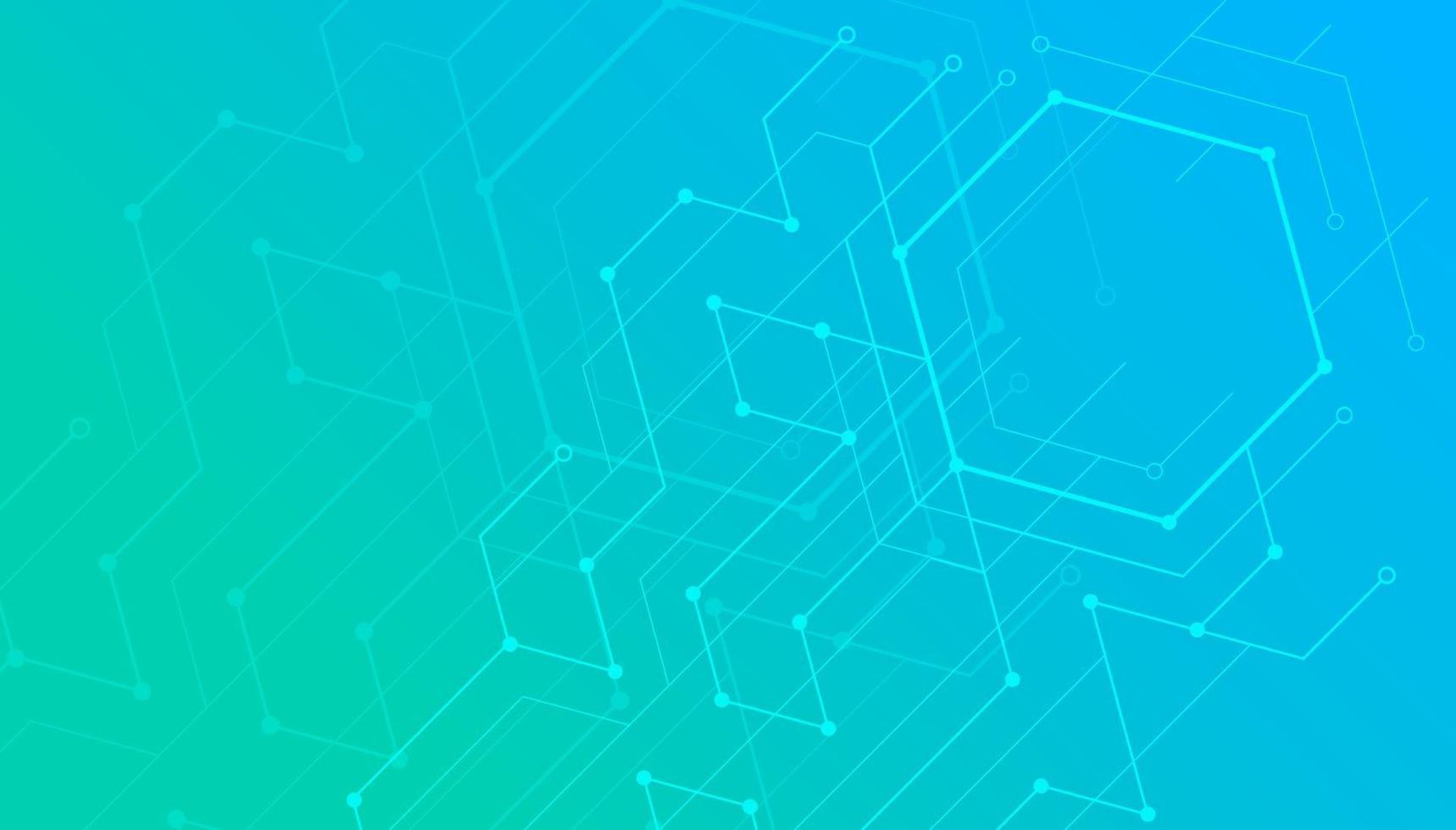 Abstract lines and dots connect background. Technology connection digital data and big data concept. vector