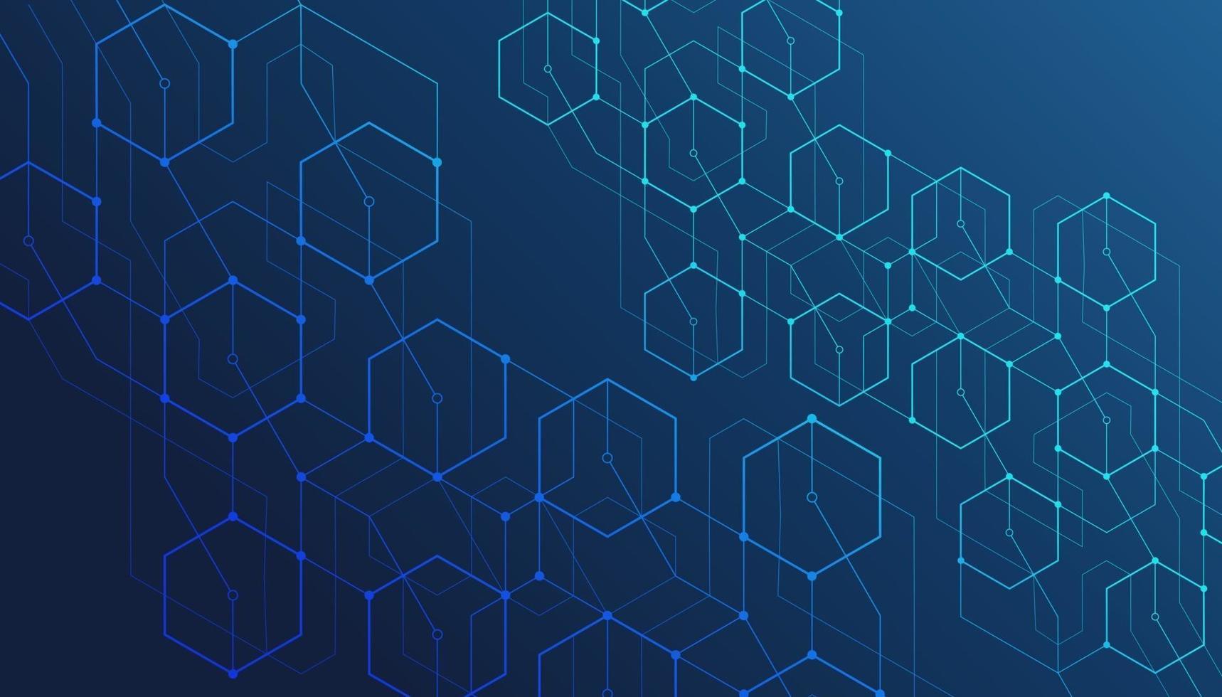 Abstract lines and dots connect background. Technology connection digital data and big data concept. vector