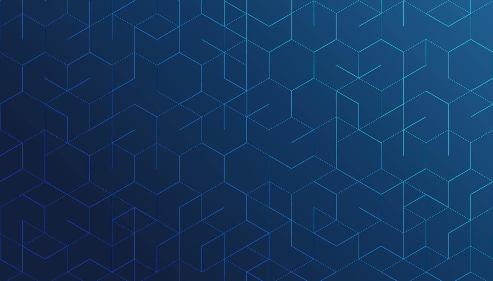 Abstract geometric lines on blue background. Technology and connection concept. vector