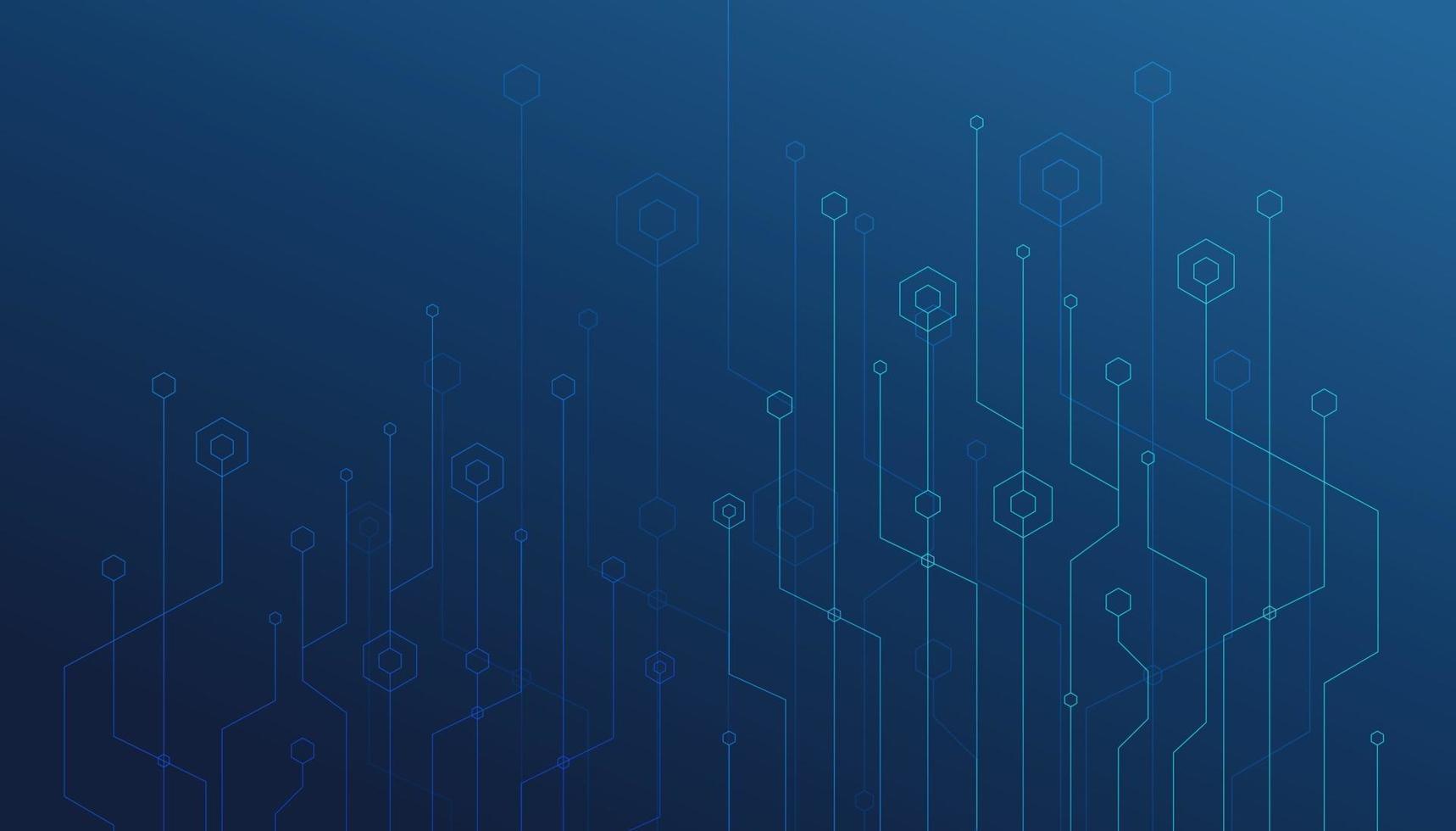 Abstract lines and dots connect background. Technology connection digital data and big data concept. vector