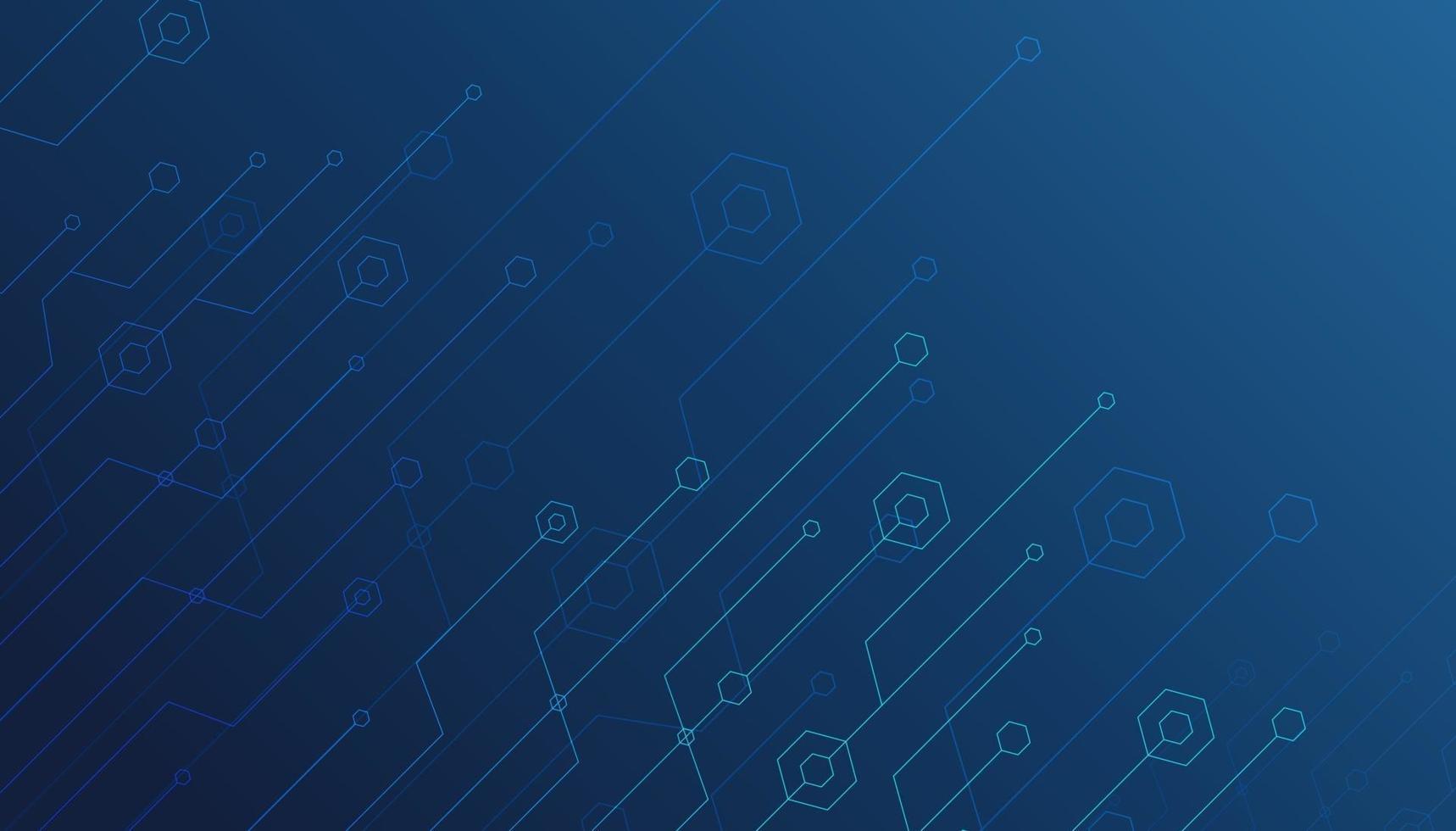 Abstract lines and dots connect background. Technology connection digital data and big data concept. vector