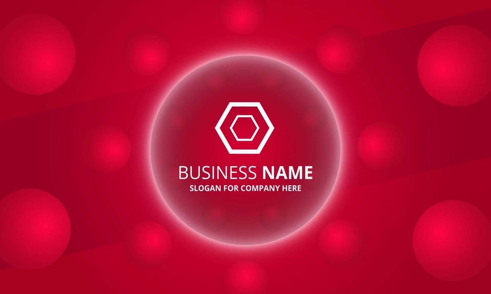 Modern Red Business Background With Circles vector