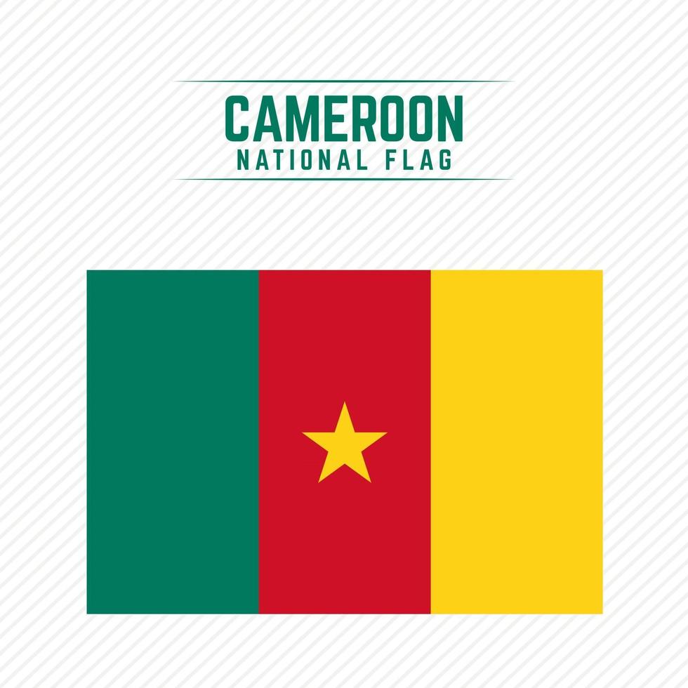 bandera nacional de camerún vector