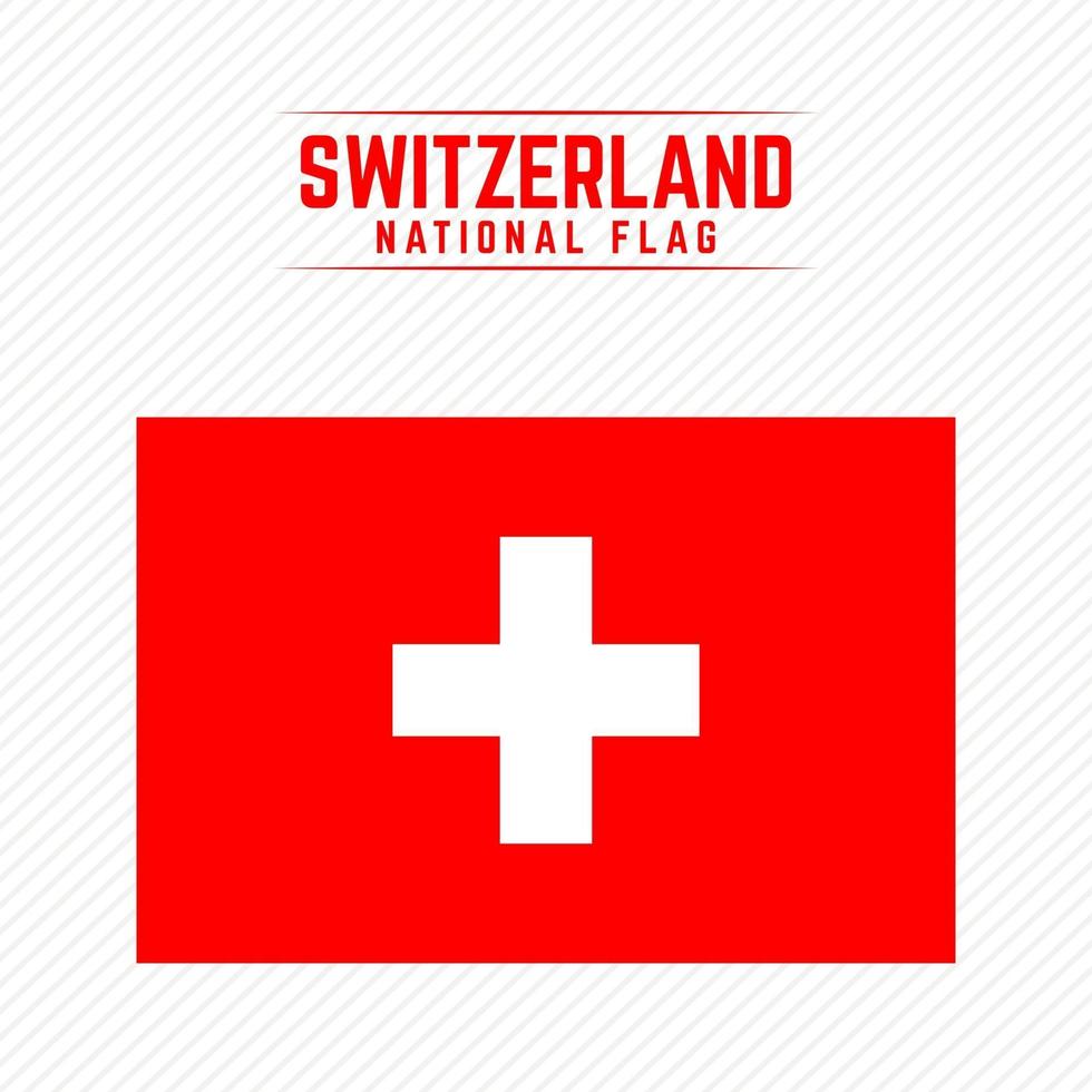 National Flag of Switzerland vector