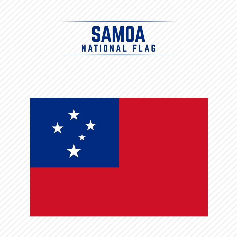 bandera nacional de samoa vector