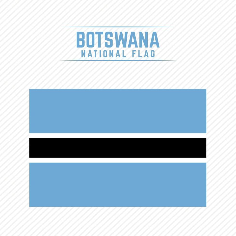 National Flag of Botswana vector