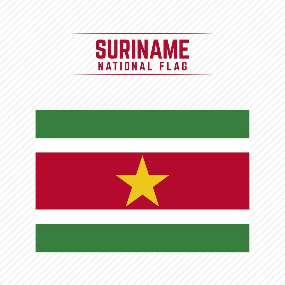 National Flag of Suriname vector