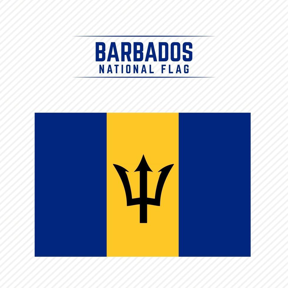 bandera nacional de barbados vector