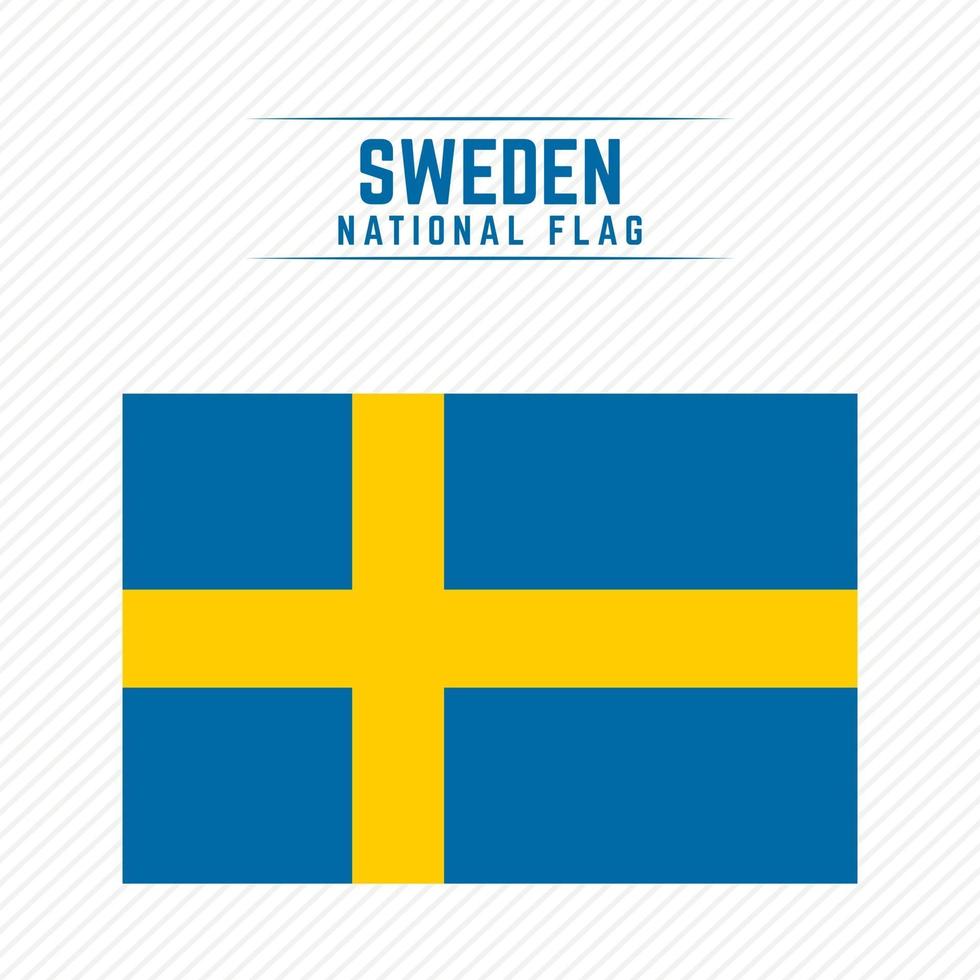 National Flag of Sweden vector